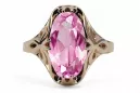 Vintage Handwerk Ring Amethyst Originales Vintage-Roségold aus 14 Karat vrc082r